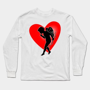 Eros cupid angel in the hearts in love Long Sleeve T-Shirt